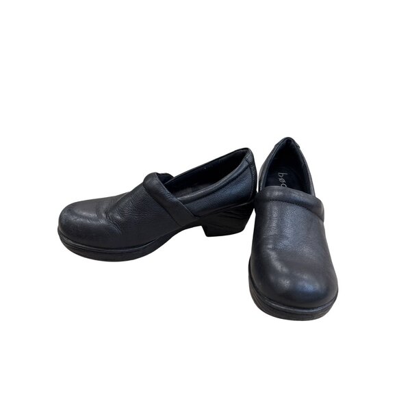 B.OC Womens Black Leather Clogs Mules 7M SKU 7484 - Picture 2 of 11